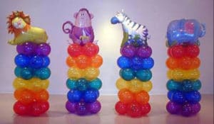 como hacer torres de globos